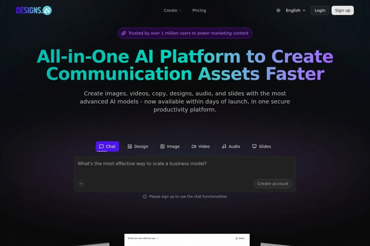 Designs.ai AI-Powered Design Platform