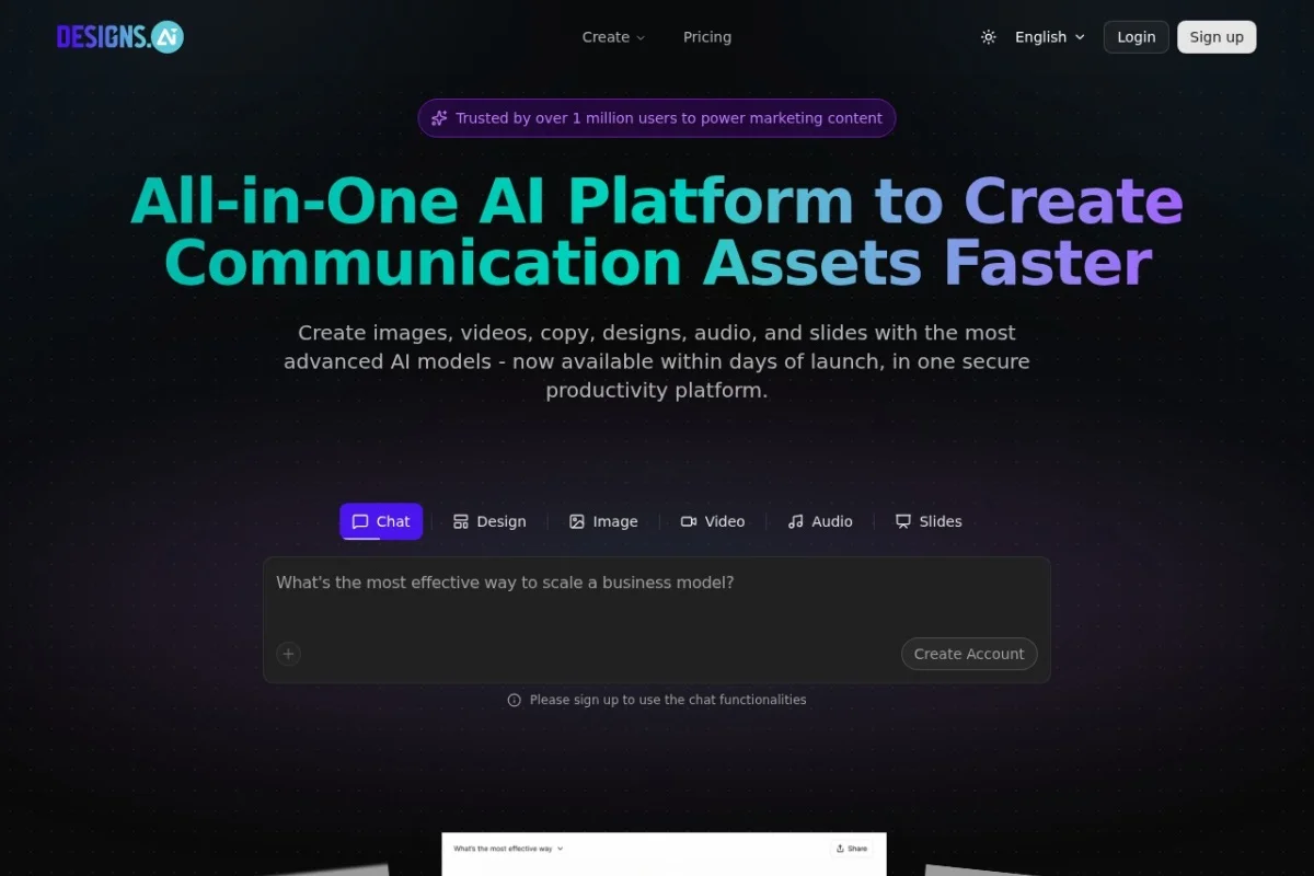 Designs.ai AI-Powered Design Platform