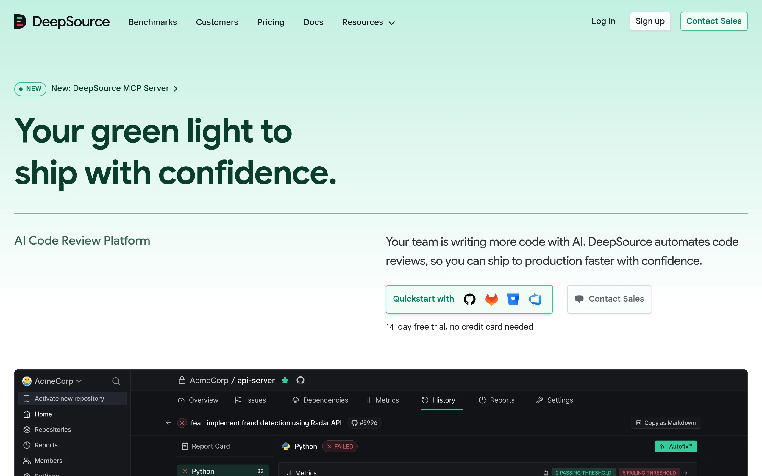 DeepSource: AI Code Review Platform