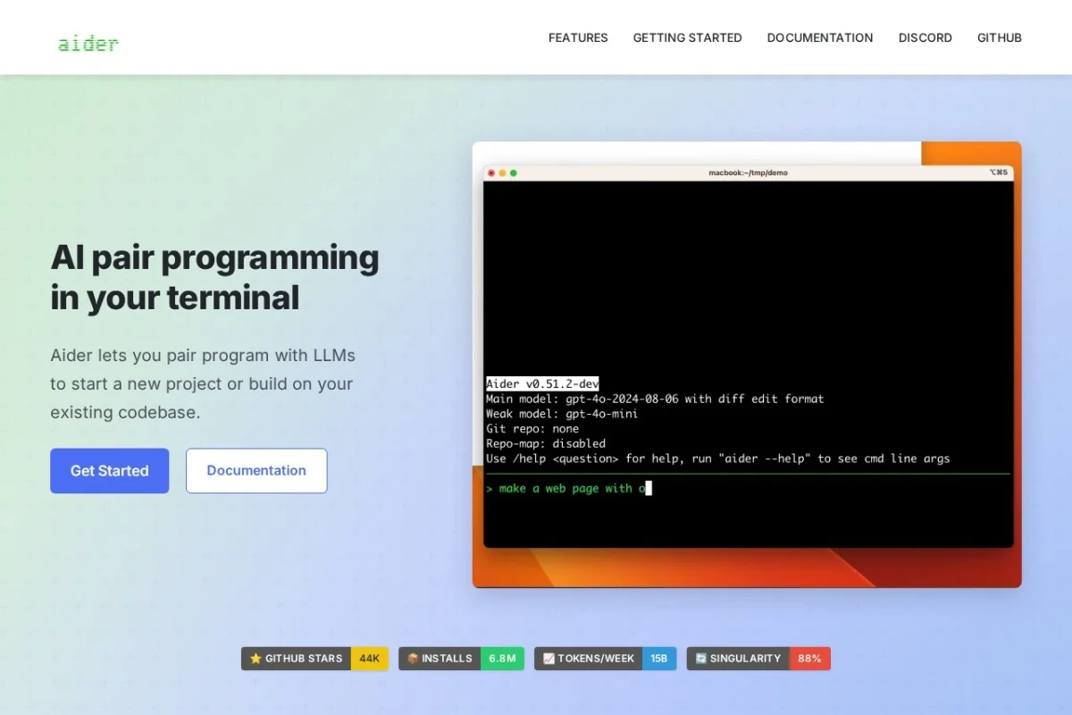Aider – AI Pair Programming in Your Terminal