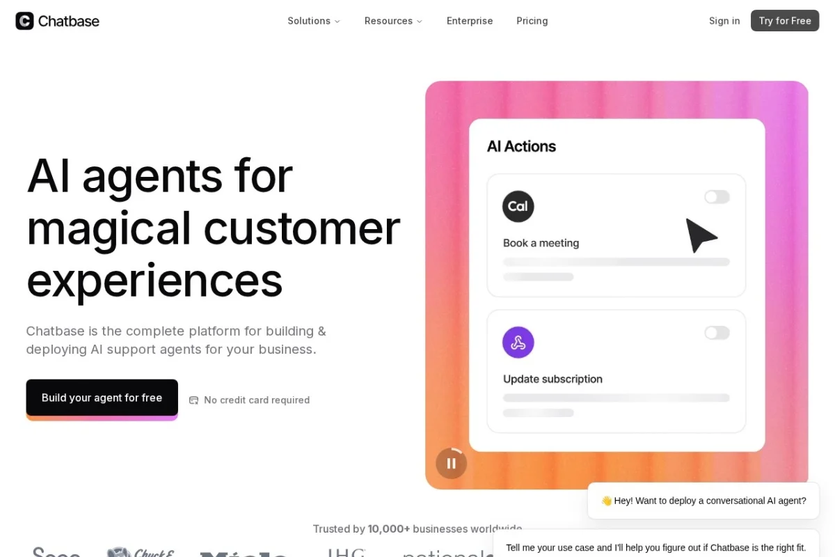 Chatbase AI Customer Support Agent Platform