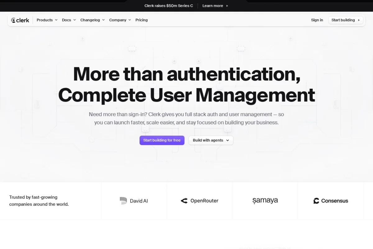 Clerk Authentication and User Management