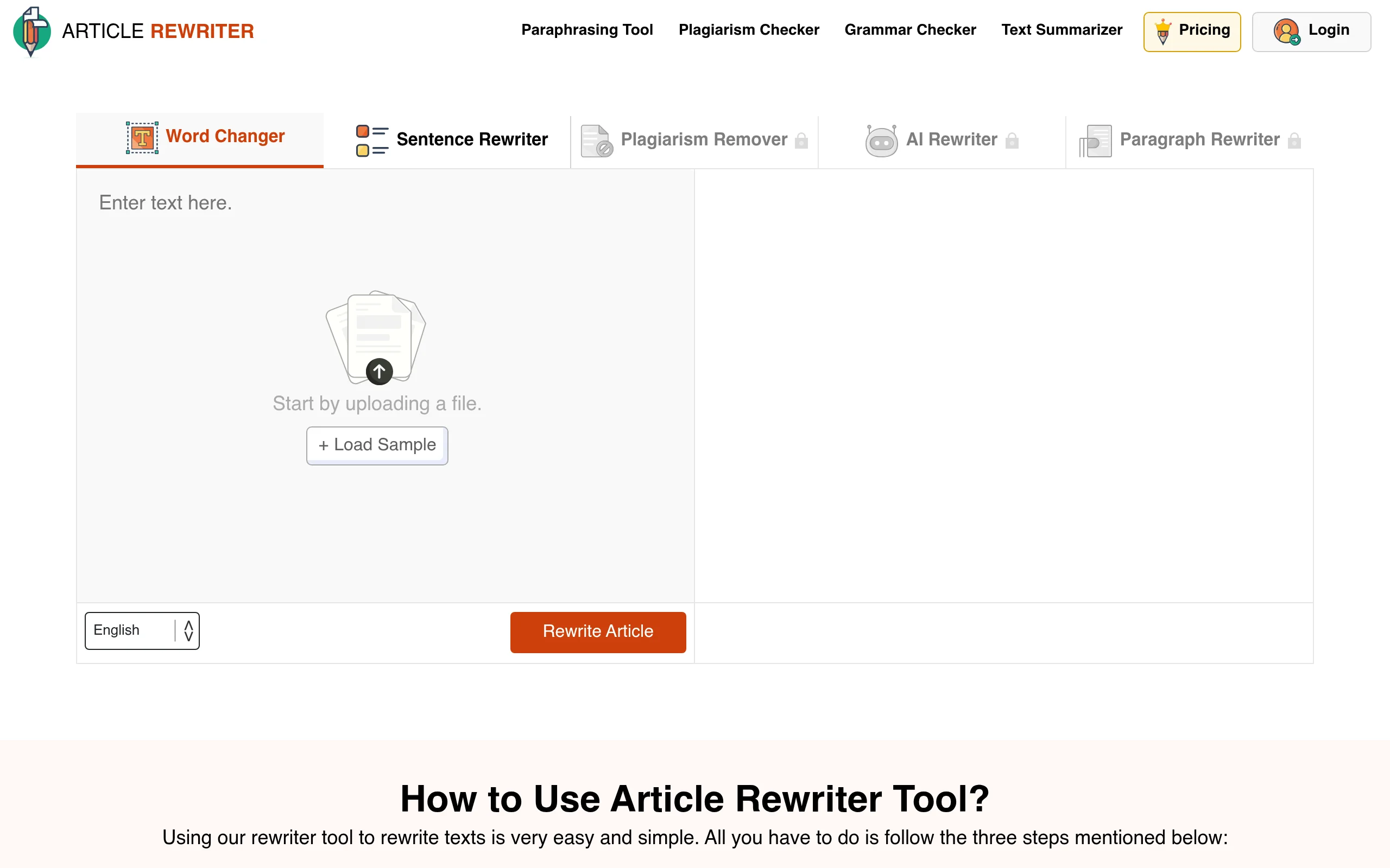 Article Rewriter Tool