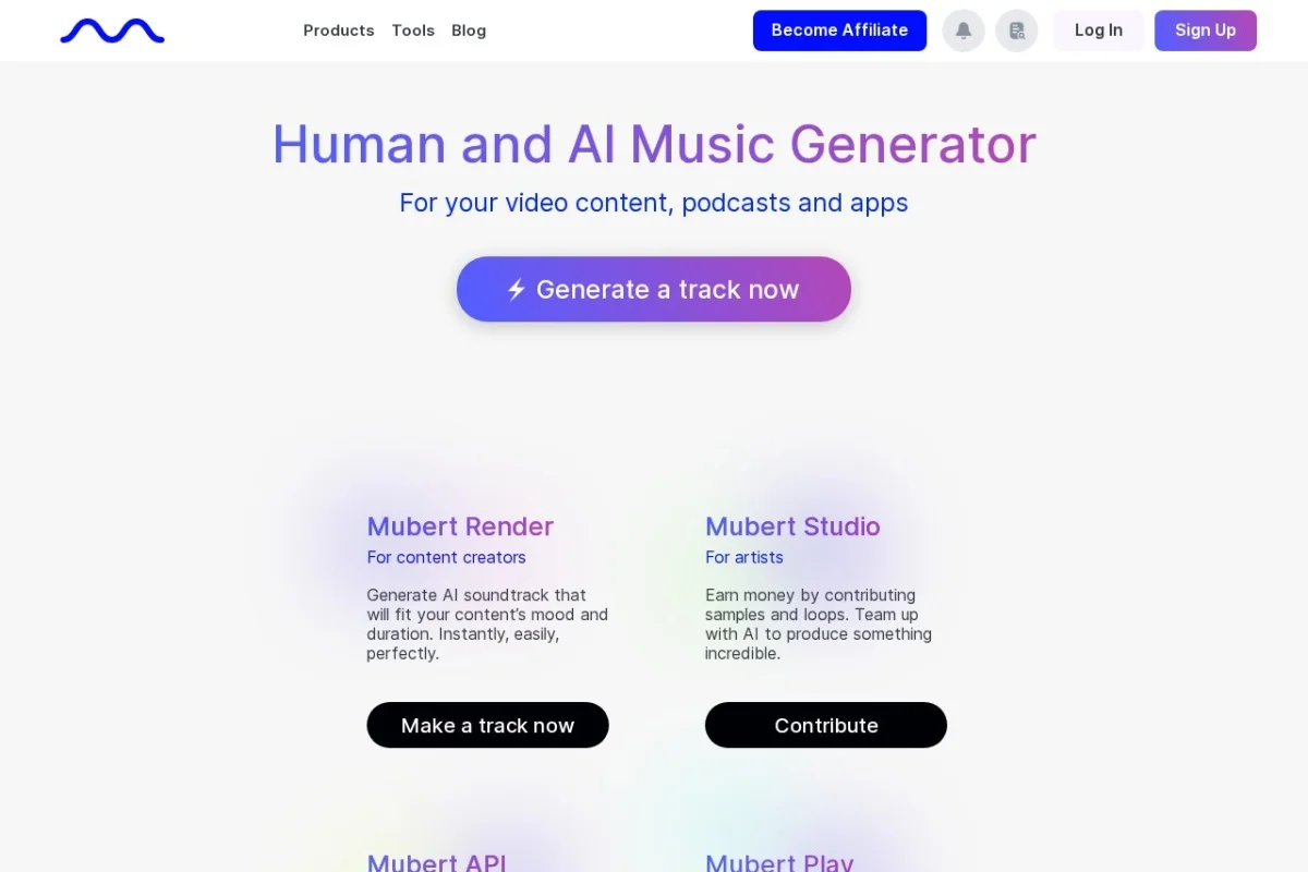 Mubert AI Music Generator