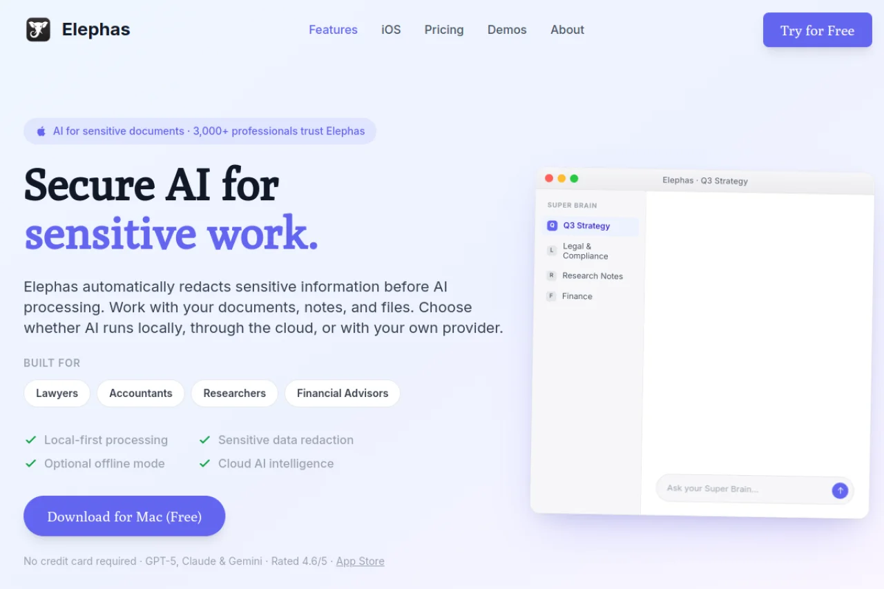 Elephas – Private AI for Mac