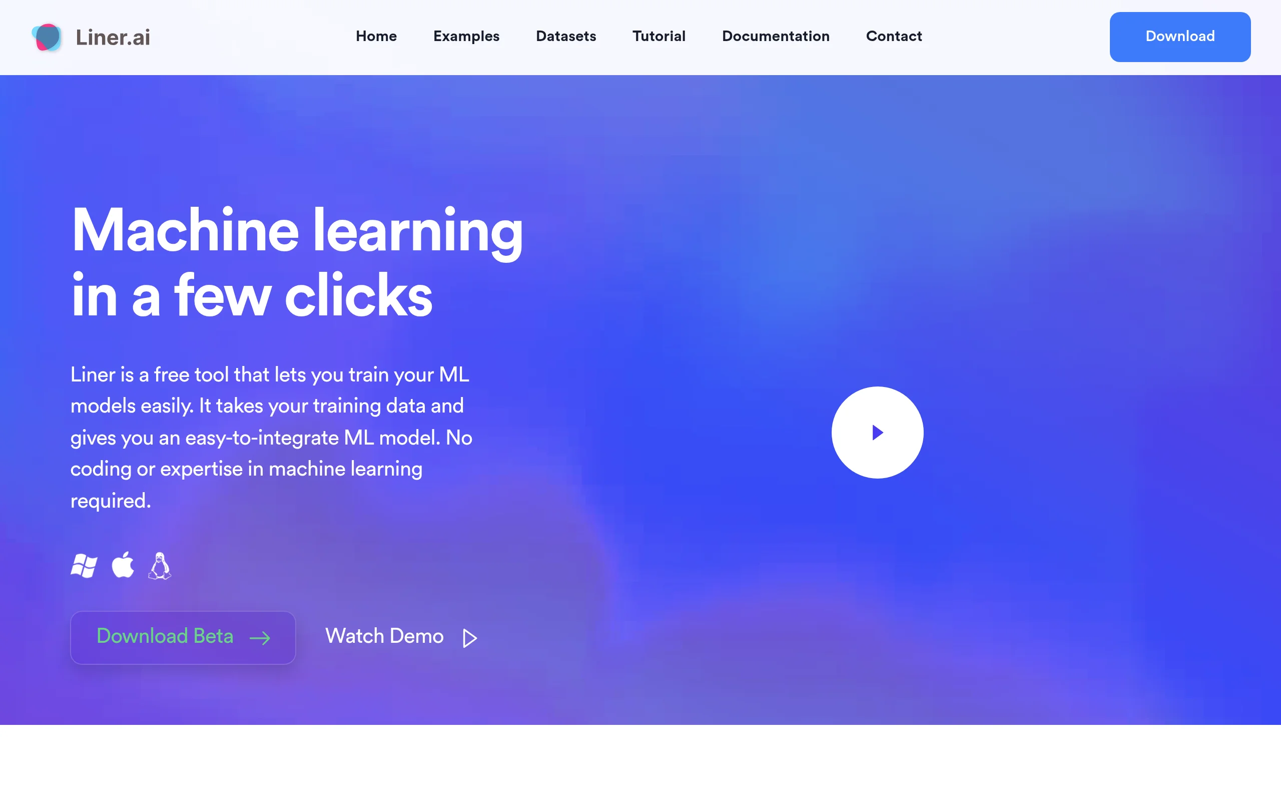 Liner.ai – Machine Learning without Code