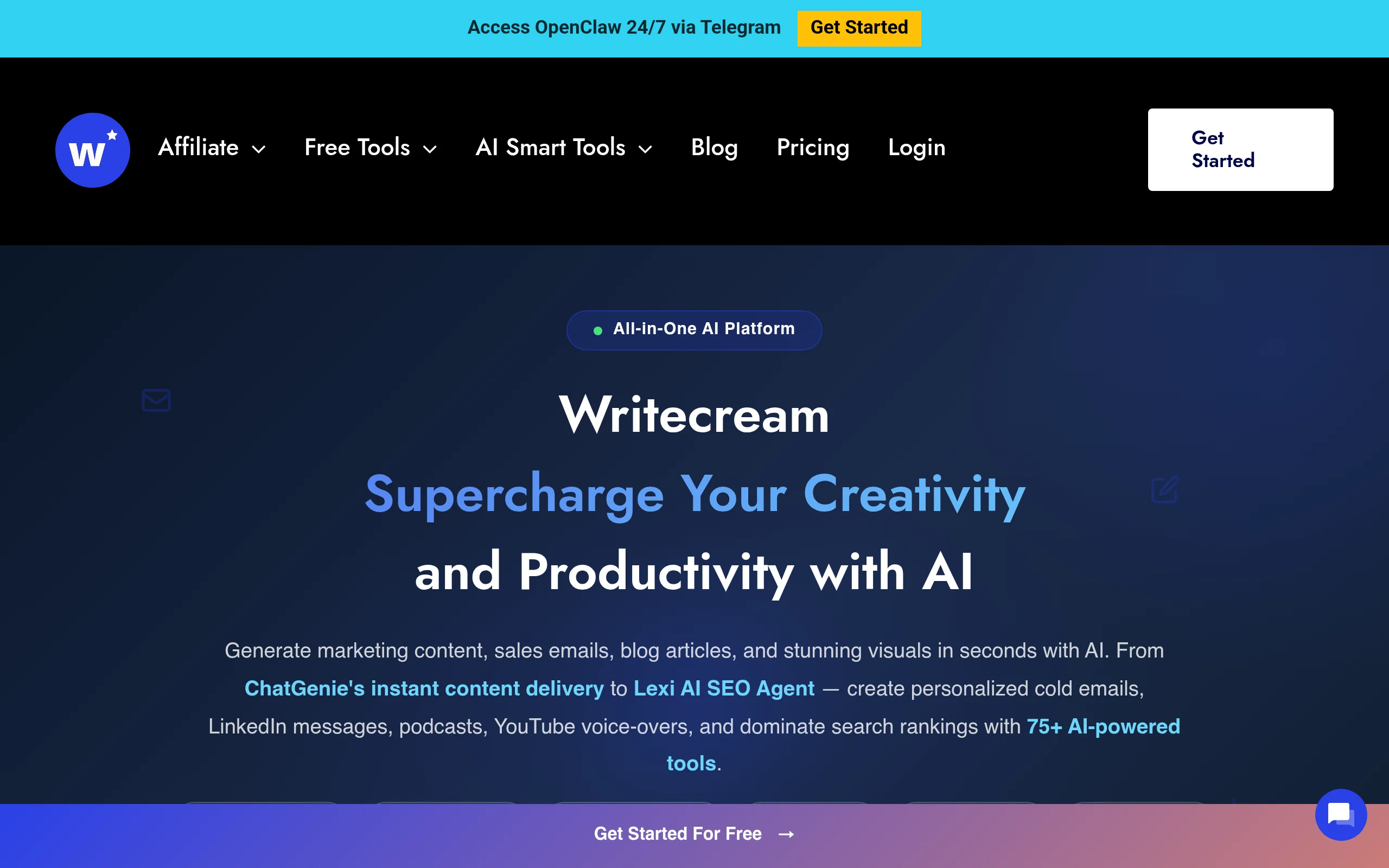 Writecream – AI SEO/GEO Writer