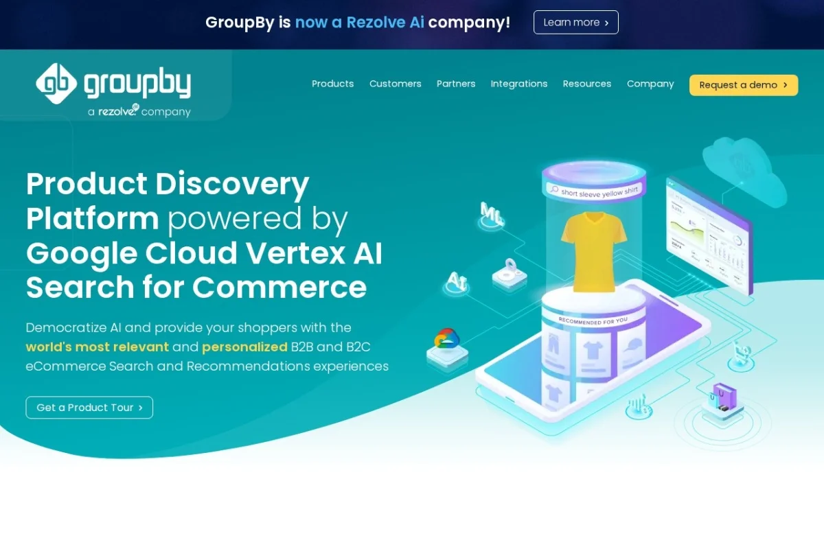 GroupBy Product Discovery Platform with Google Vertex AI